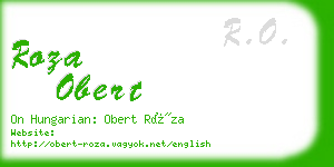 roza obert business card